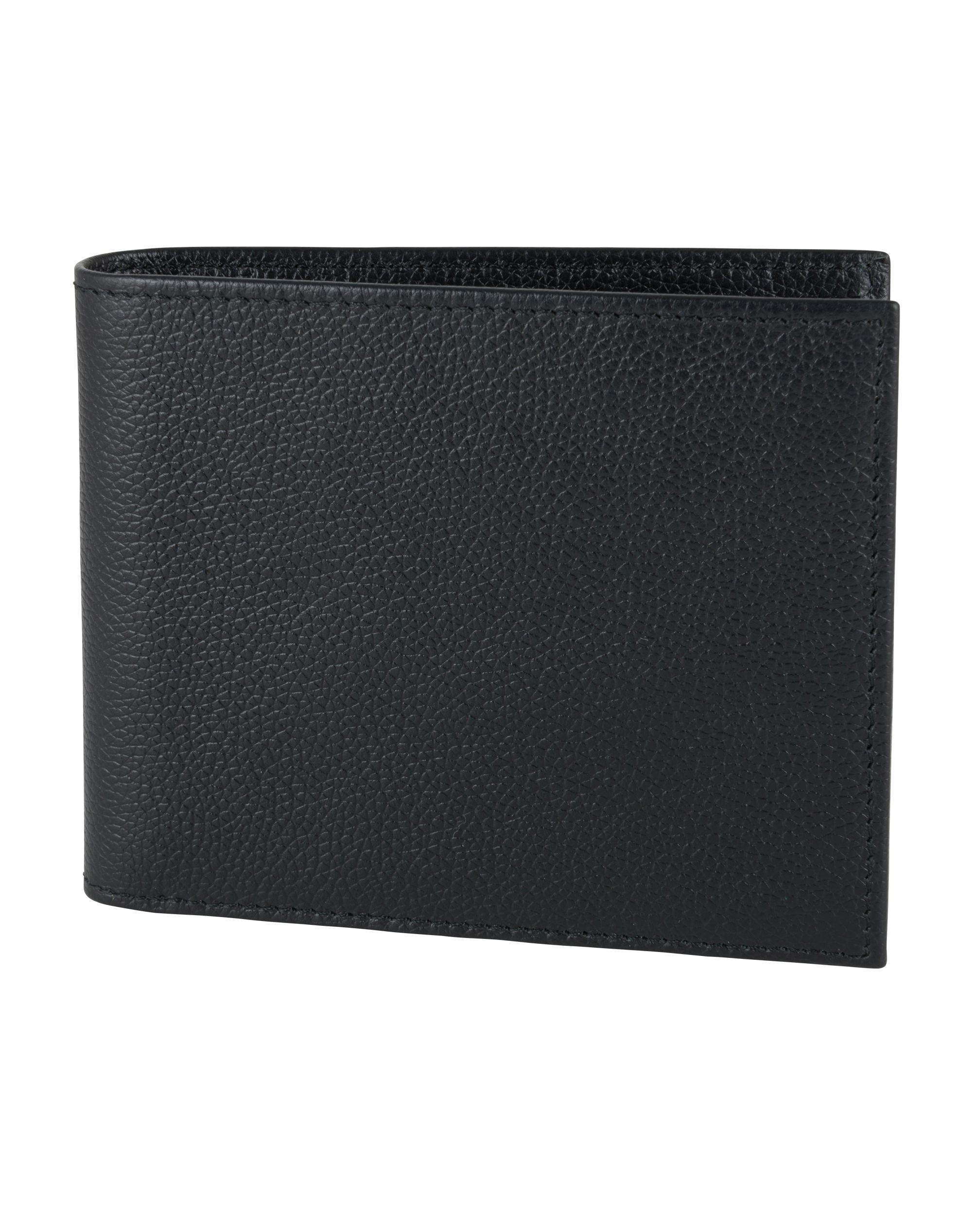 Black Leather Wallet RFID lined with ID Partition and Coin Pouch - Dalaco