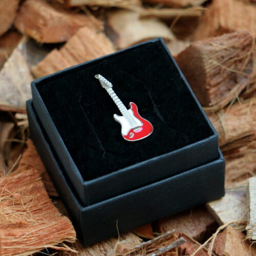 Guitar Lapel Pin Badge.