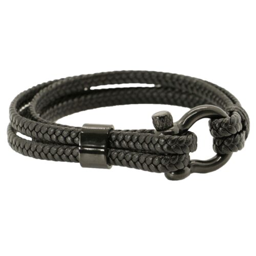 Black Shackle Clasp Bracelet