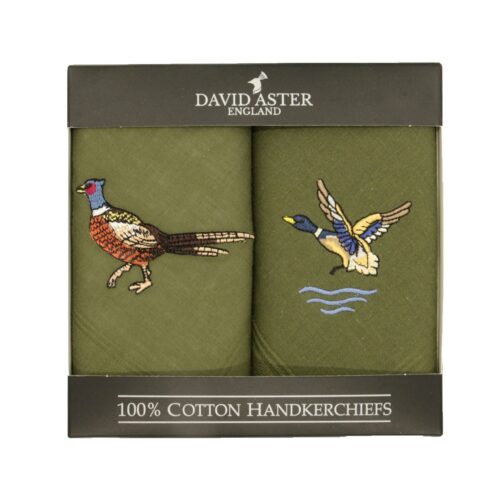 Pheasant & duck handkerchief