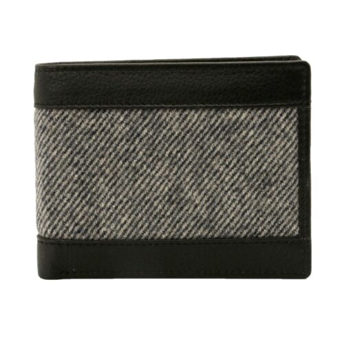 Black Tweed Wallet with RFID & ID Partition