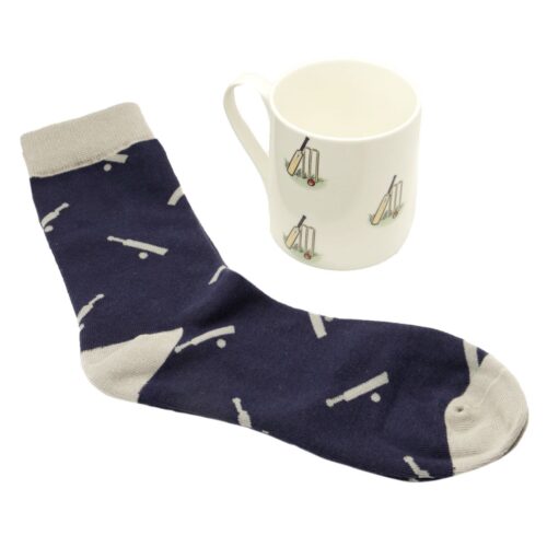 Cricket Fine Bone China Mug & Sock Set